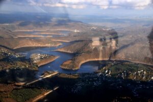 Rursee Landschaft im Winter